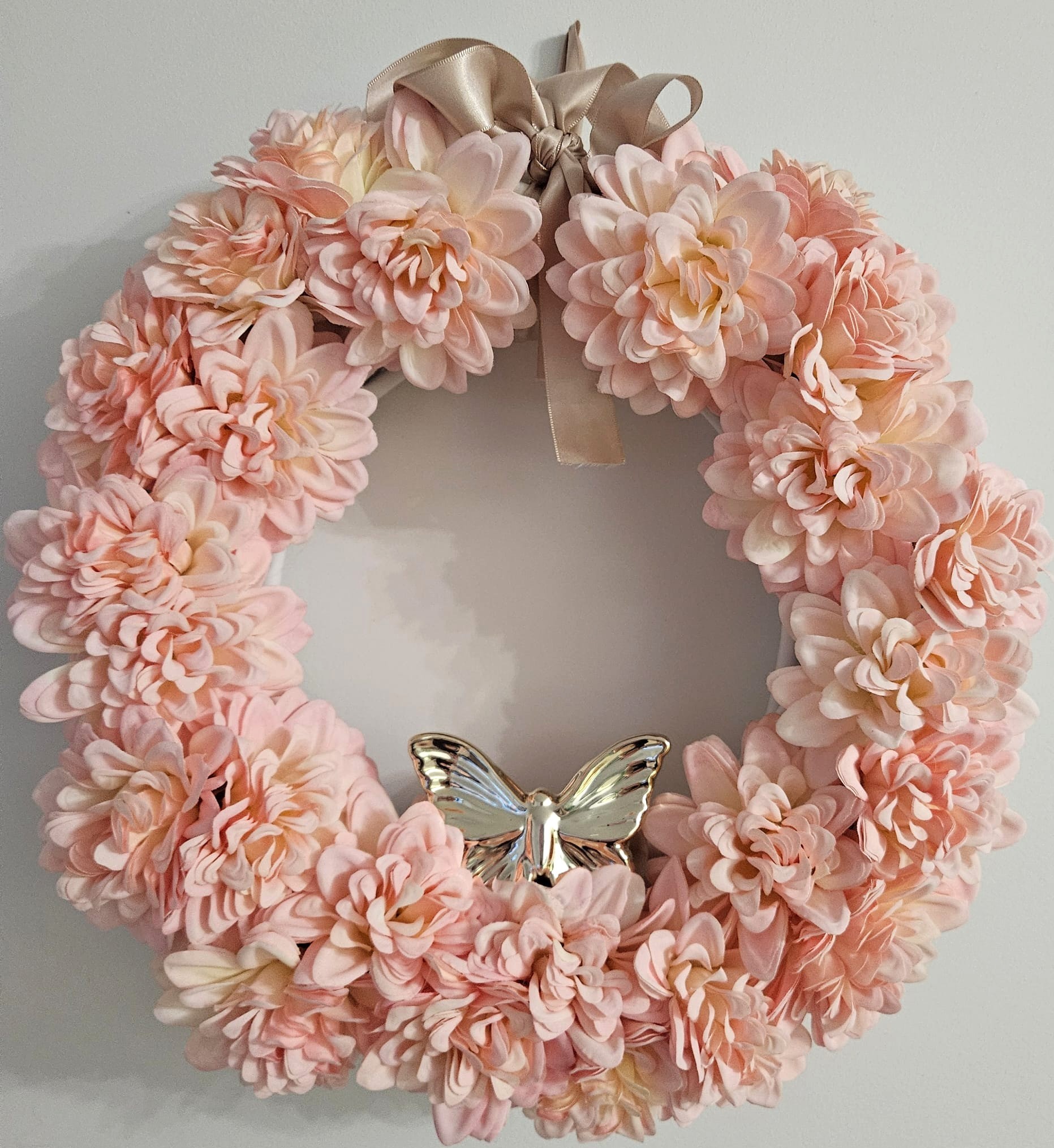 Wianek złoty motyl '40cm - obrazek 3
